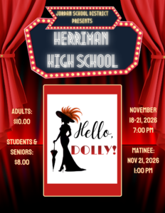 Poster for Herriman High production of "Hello, Dolly!"